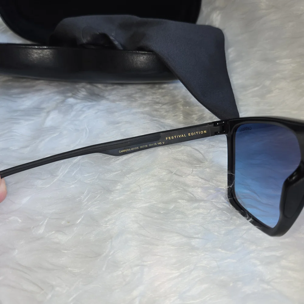 Carrera Unisex Women's Sunglasses Rare Blue Shaded Red Lense Festival Edition
